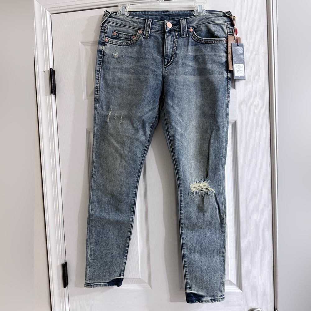 True Religion Faded Blue Skinny Jeans
